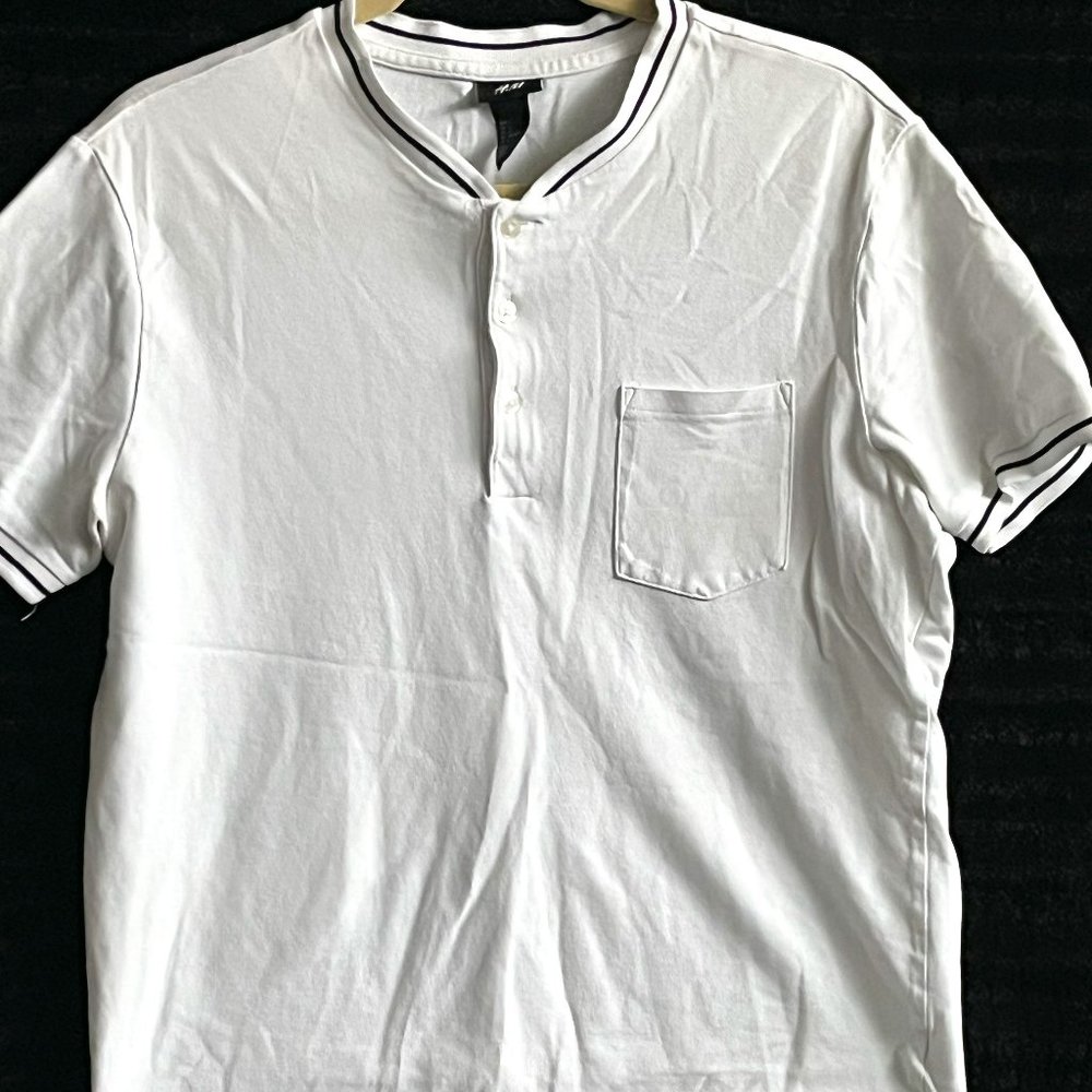 H&M White Short Sleeve Top